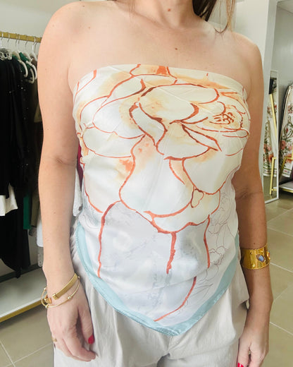 Flower  Print Scarf ( Multi use)