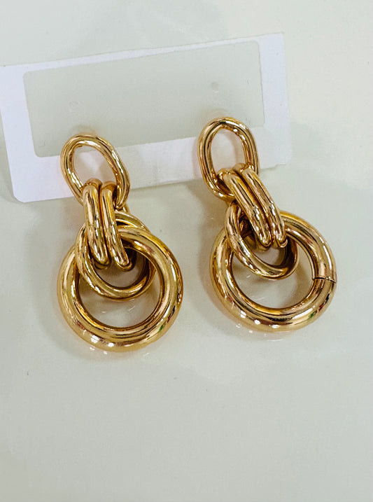 Gold Fashion Earrings