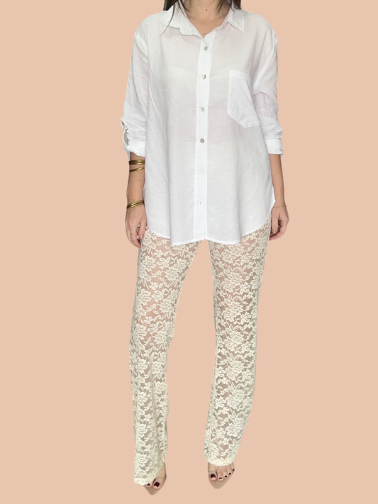 Ivory Lace  Pants