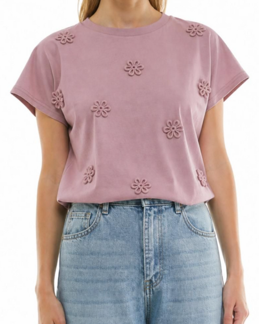 Mini Flowers Mauve Top ( Pre- Order Now! Arrive May/13)