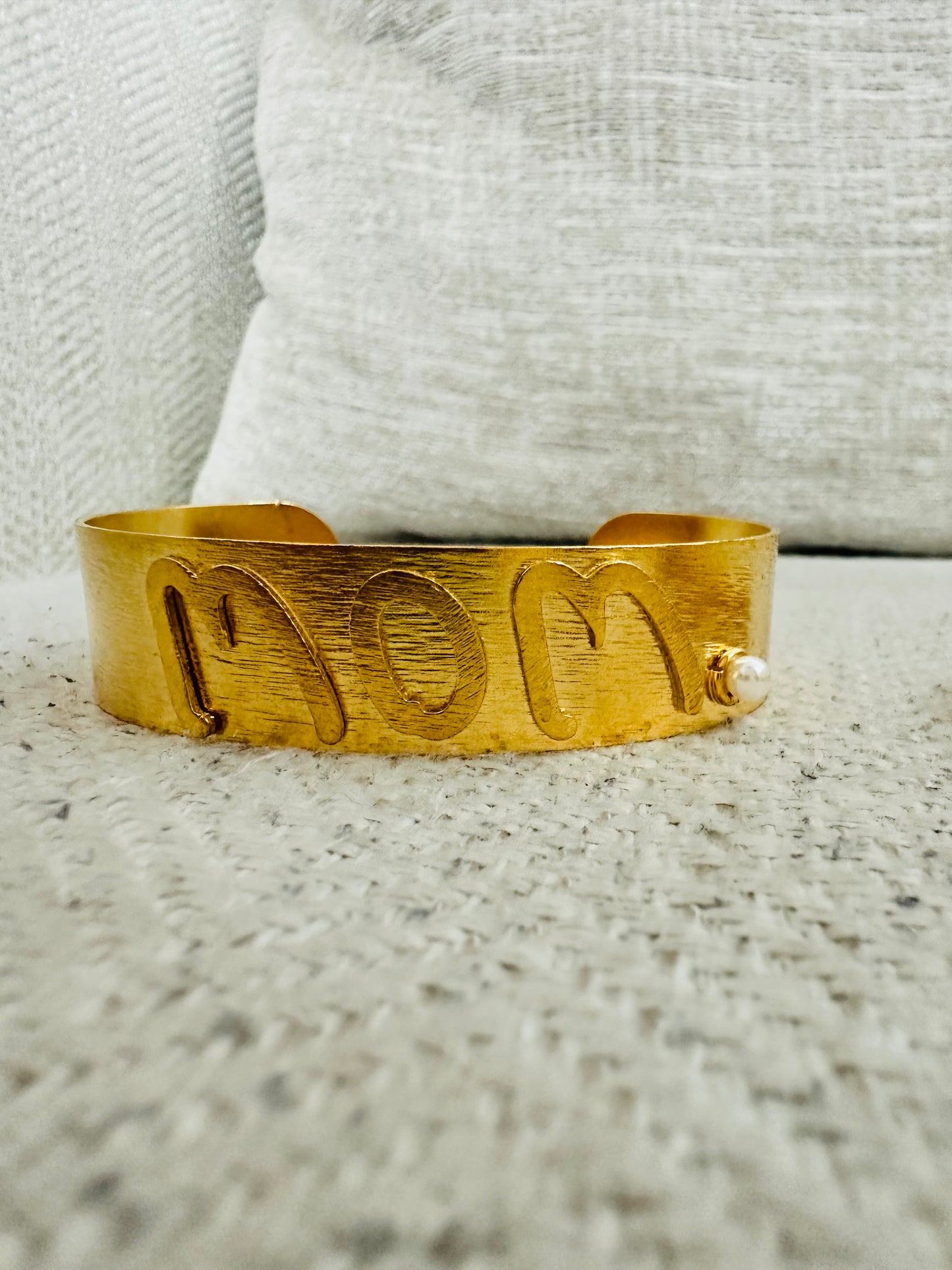 Mom Gold Plated Cuff