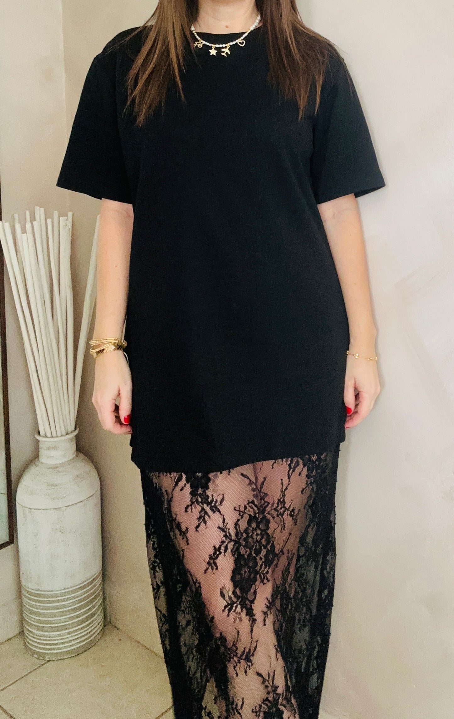 Black Lace Dress Shirt