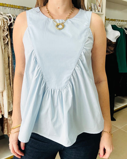 Light Blue Sleeveless Top