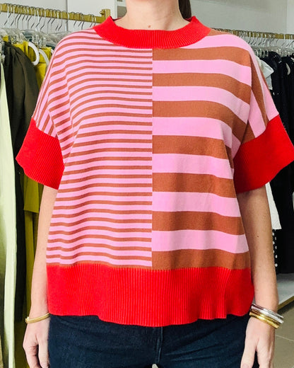 ColorBLOCK Stripe Sweater Top