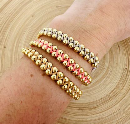 Zigzag Beaded cord Bracelet