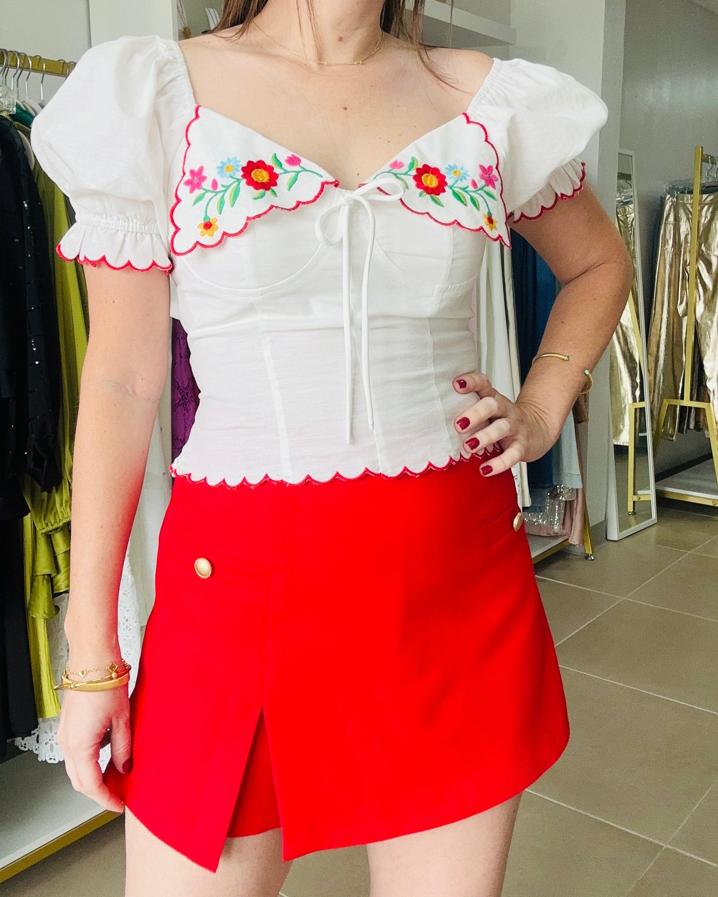 Red Skort