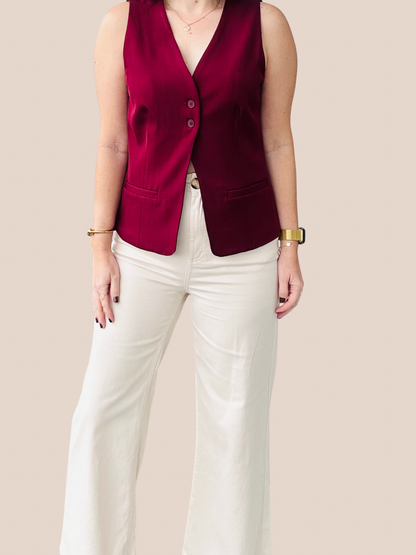 Cream Wide Leg Pants