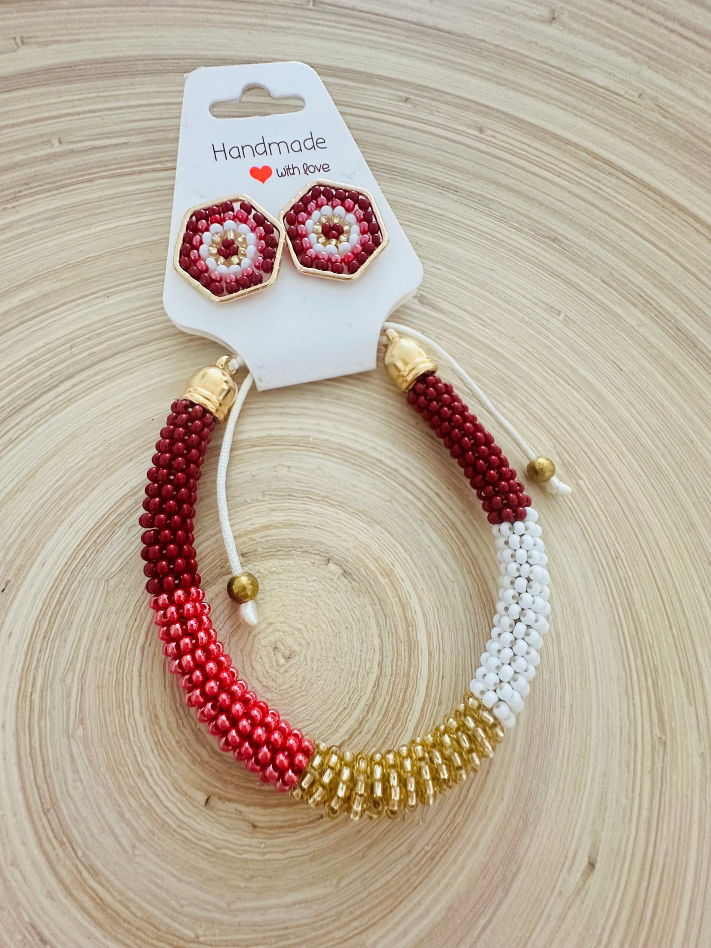 Pink multi /Beaded Set