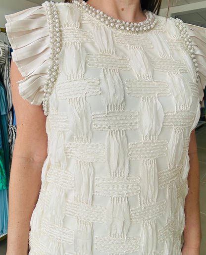 Ivory /champagne Pearls Dress