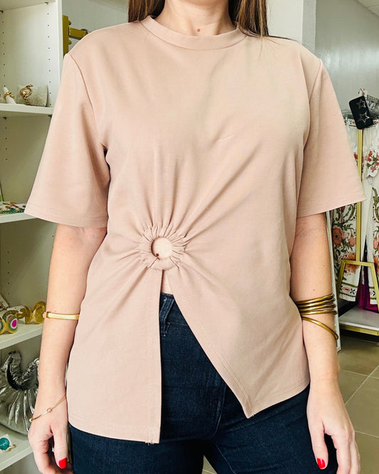 Taupe Fashion Oversized Top