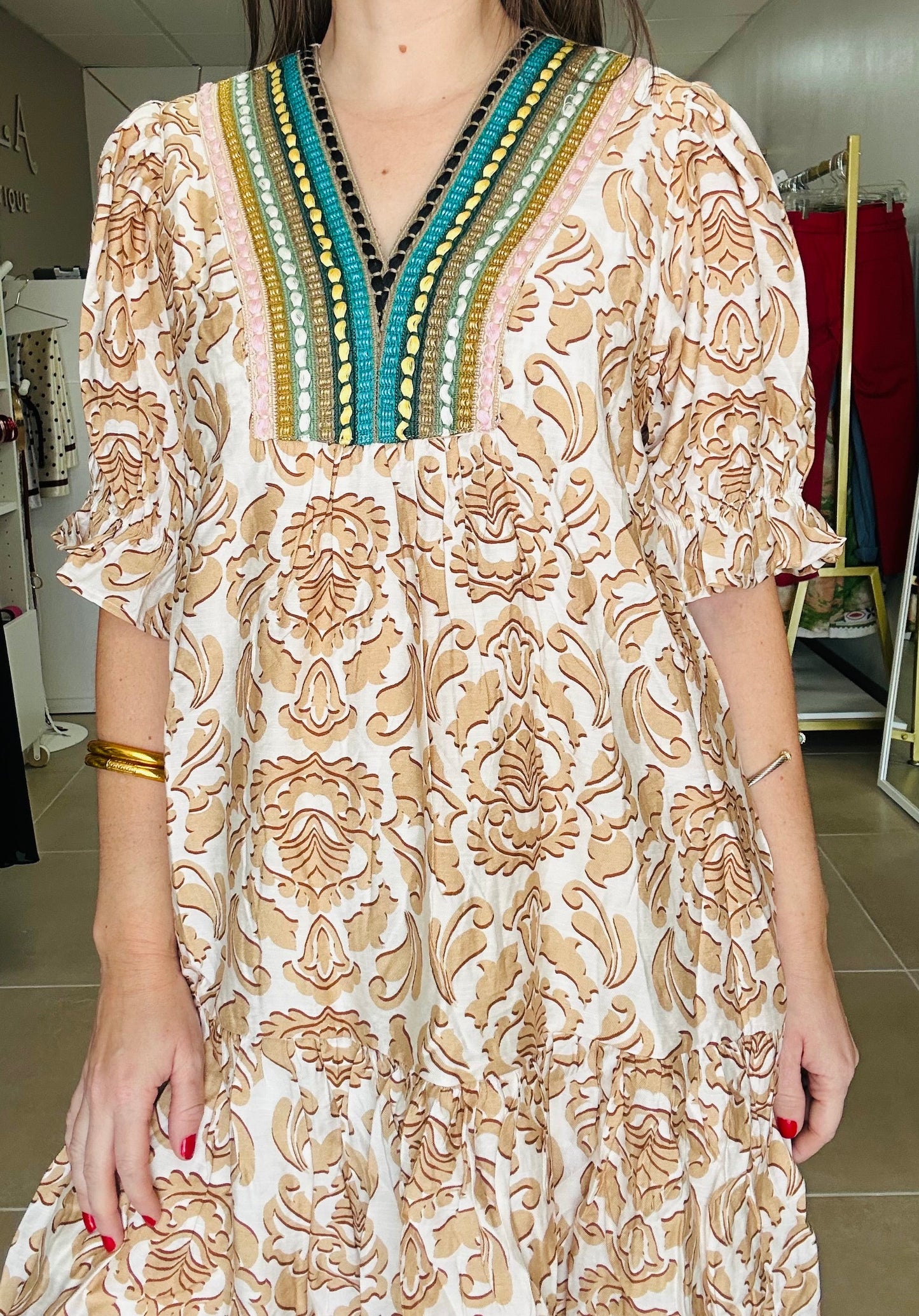 Short Sleeve Print dress