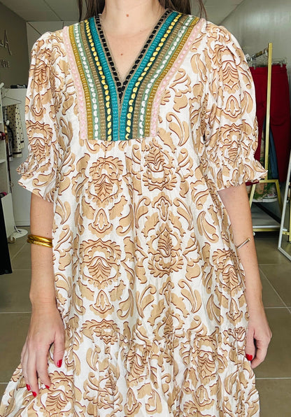 Short Sleeve Print dress