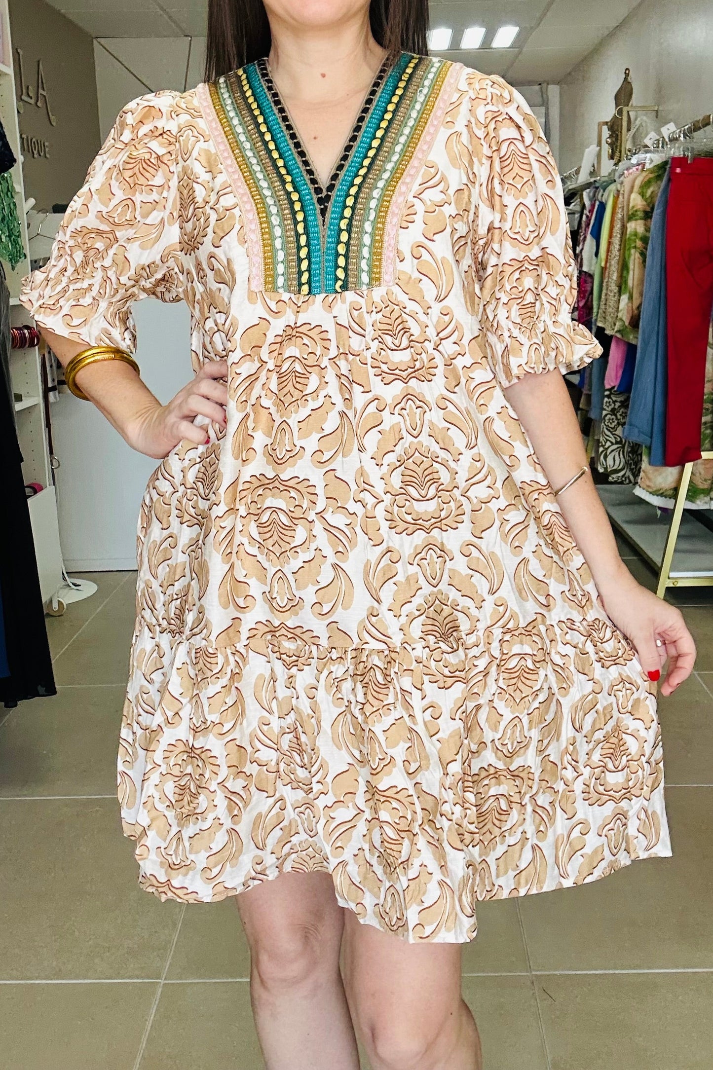Short Sleeve Print dress