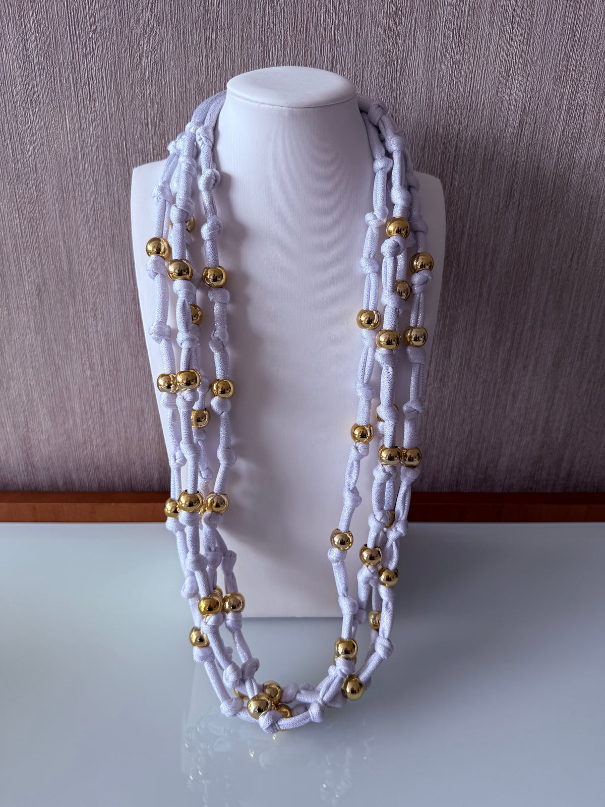 Golden Knot Elastic Necklace