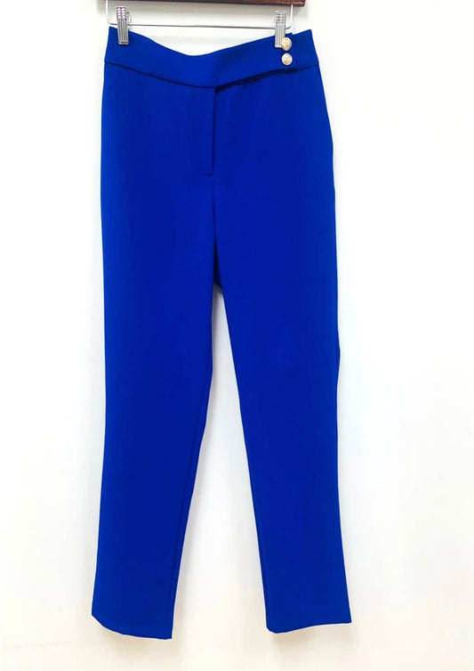 Blue Pants with Button details