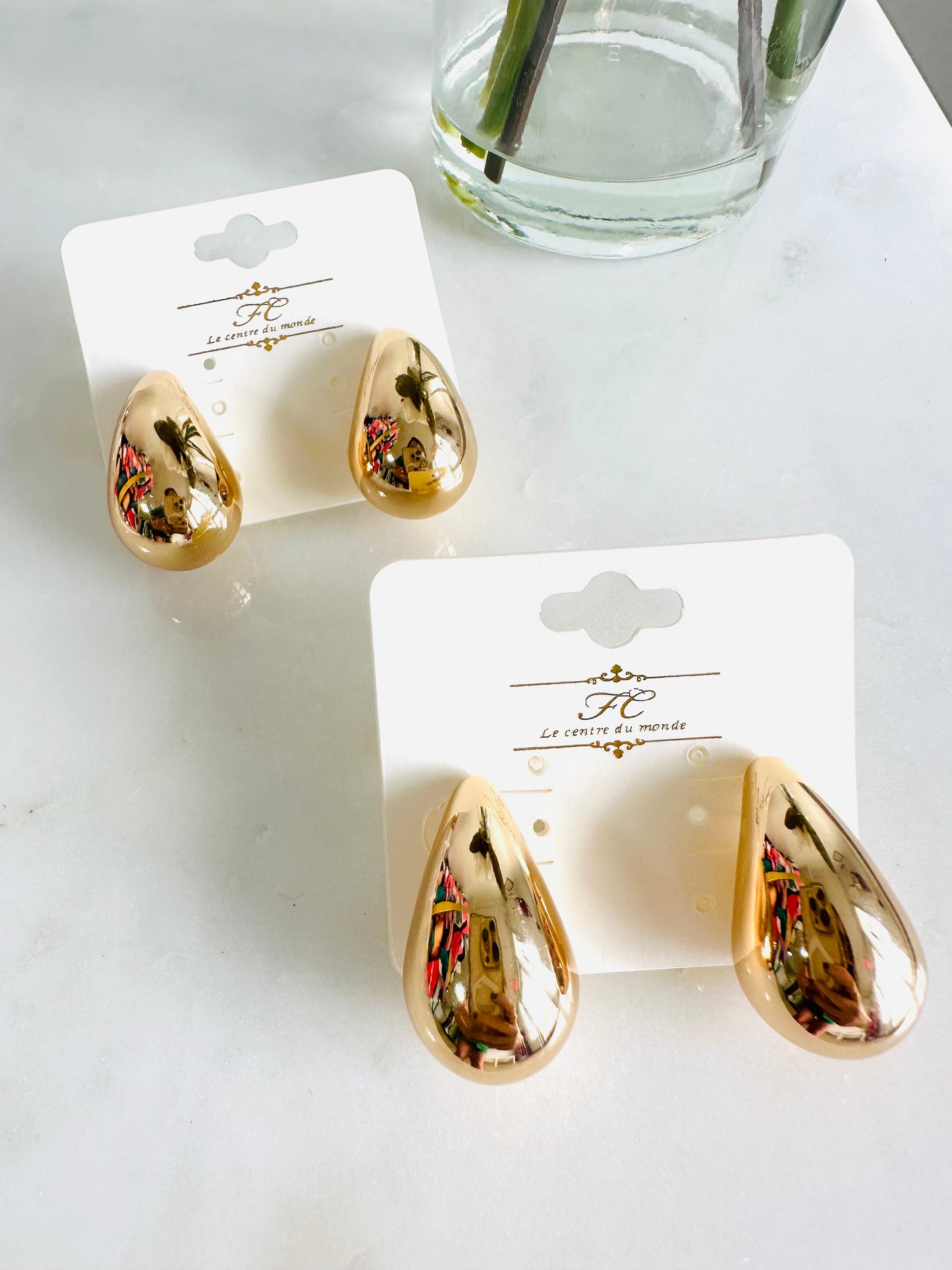Gold Fashion Drop Earrings