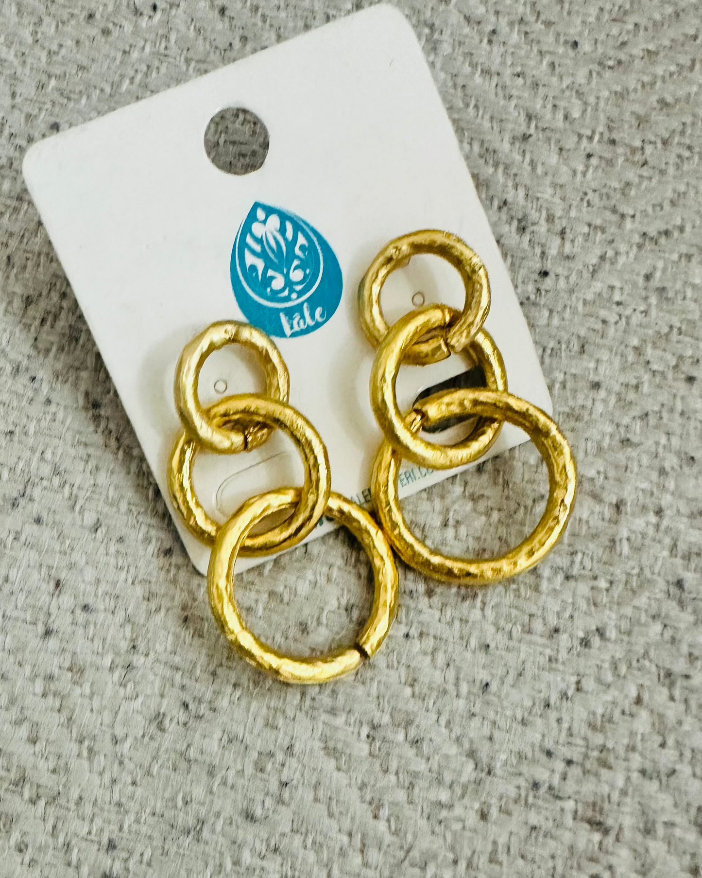 Gold plated Texture Earrings