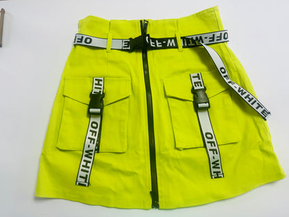 Neon  Cargo Skirt