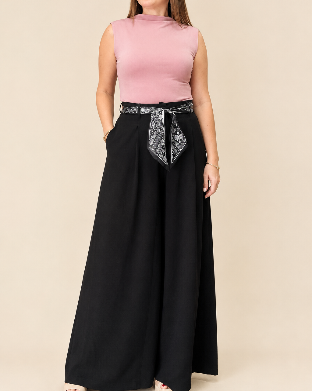 Bandana Black  Palazzo Pants