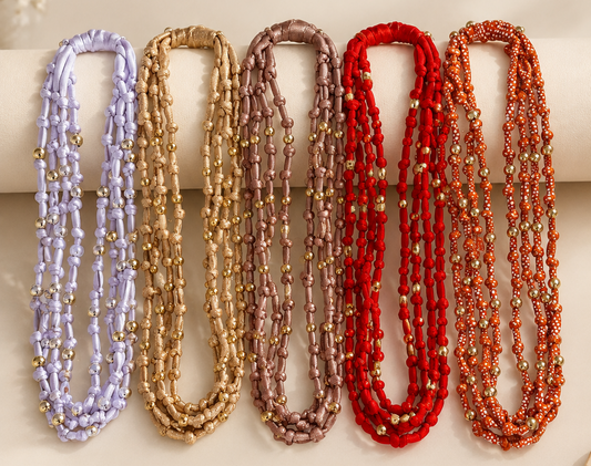 Golden Knot Elastic Necklace