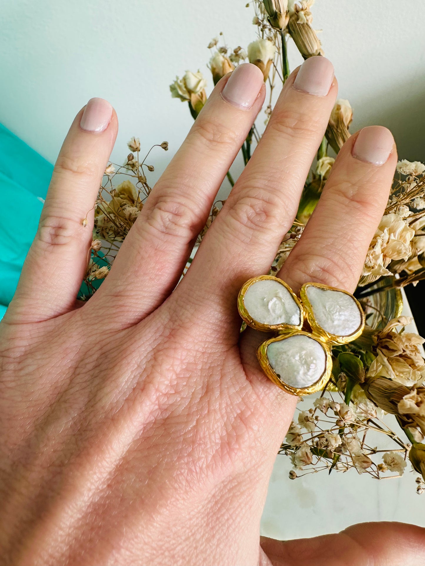 Stones Rings- Gold Plated