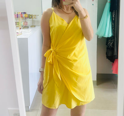 Light Yellow WrapAround Dress