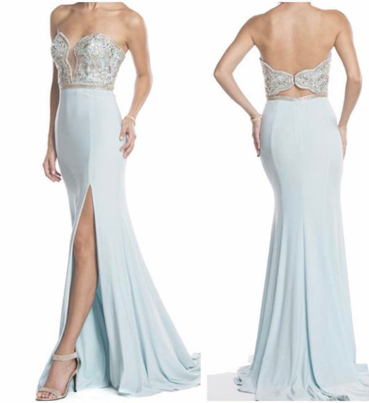 SKY BLUE/ SEQUIN DRESS