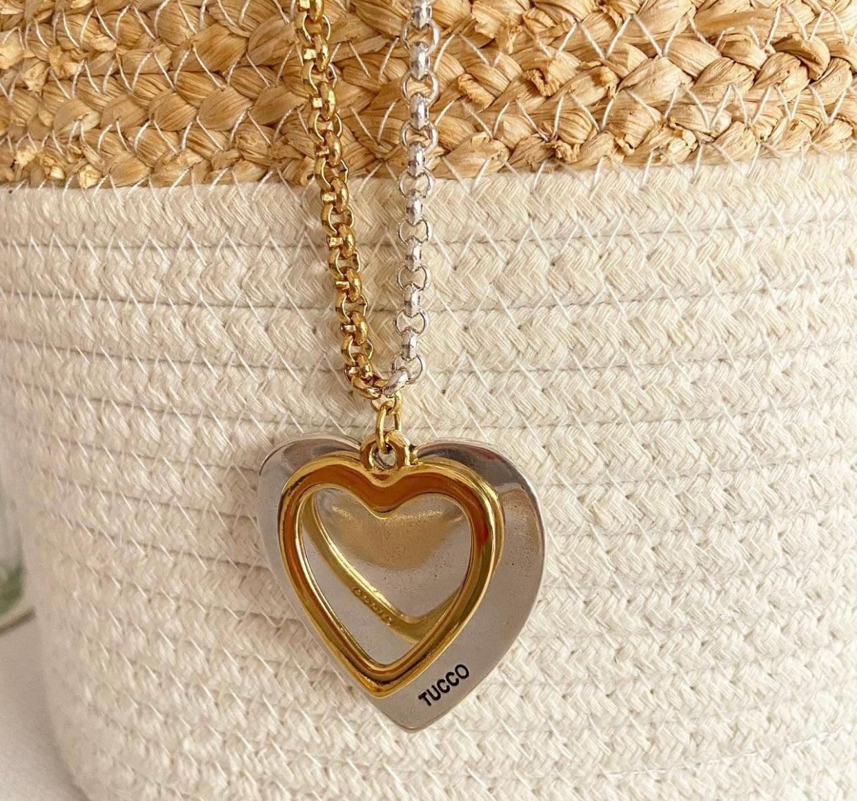 Tucco double Heart Necklace