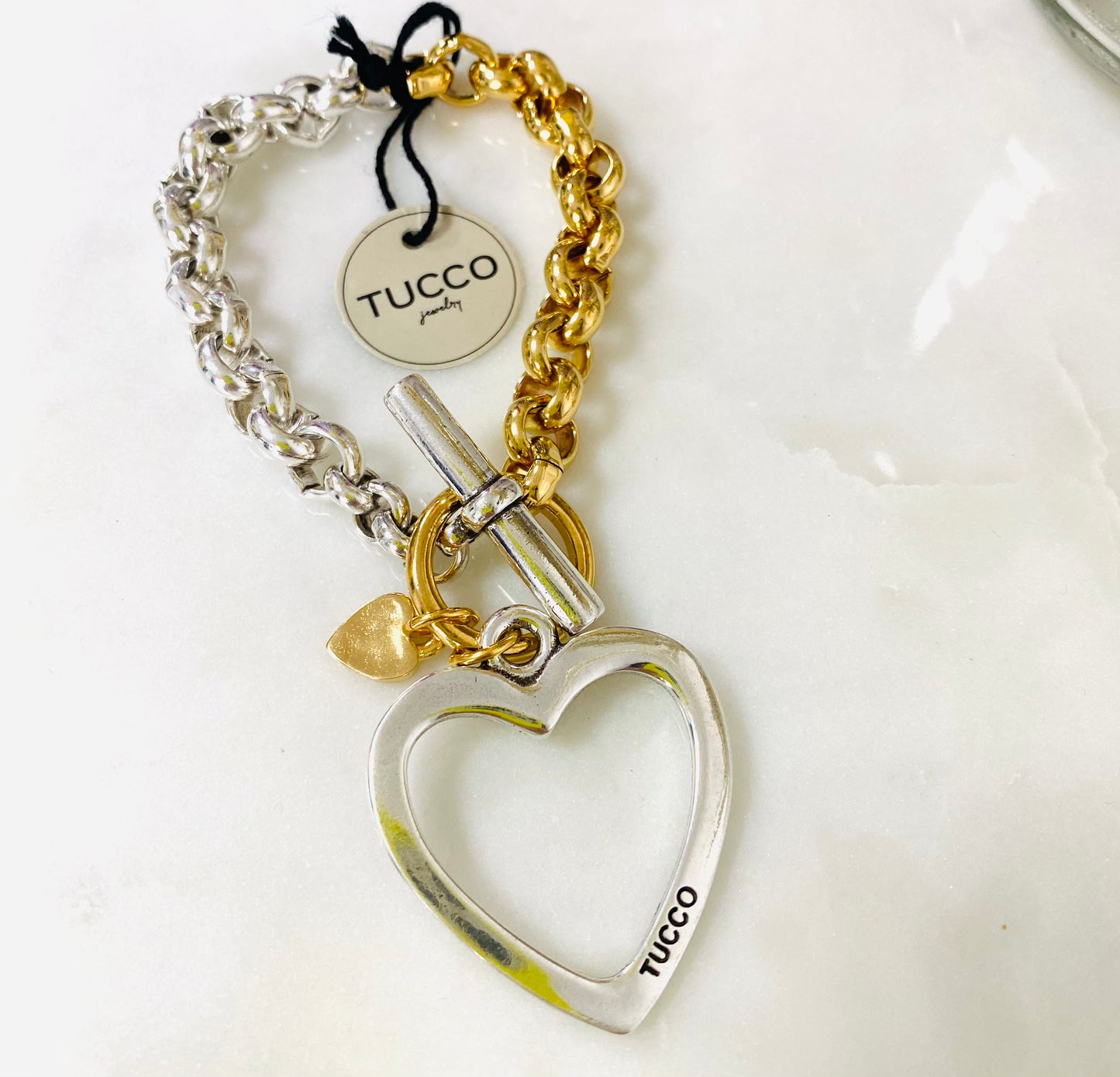 Tucco Gold/Silver Heart Bracelet