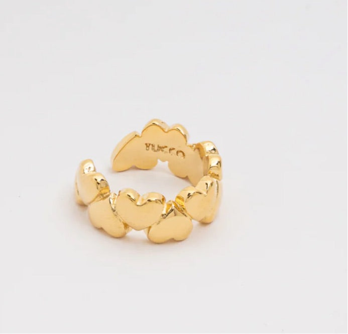 Zigzag Gold Heart Ring