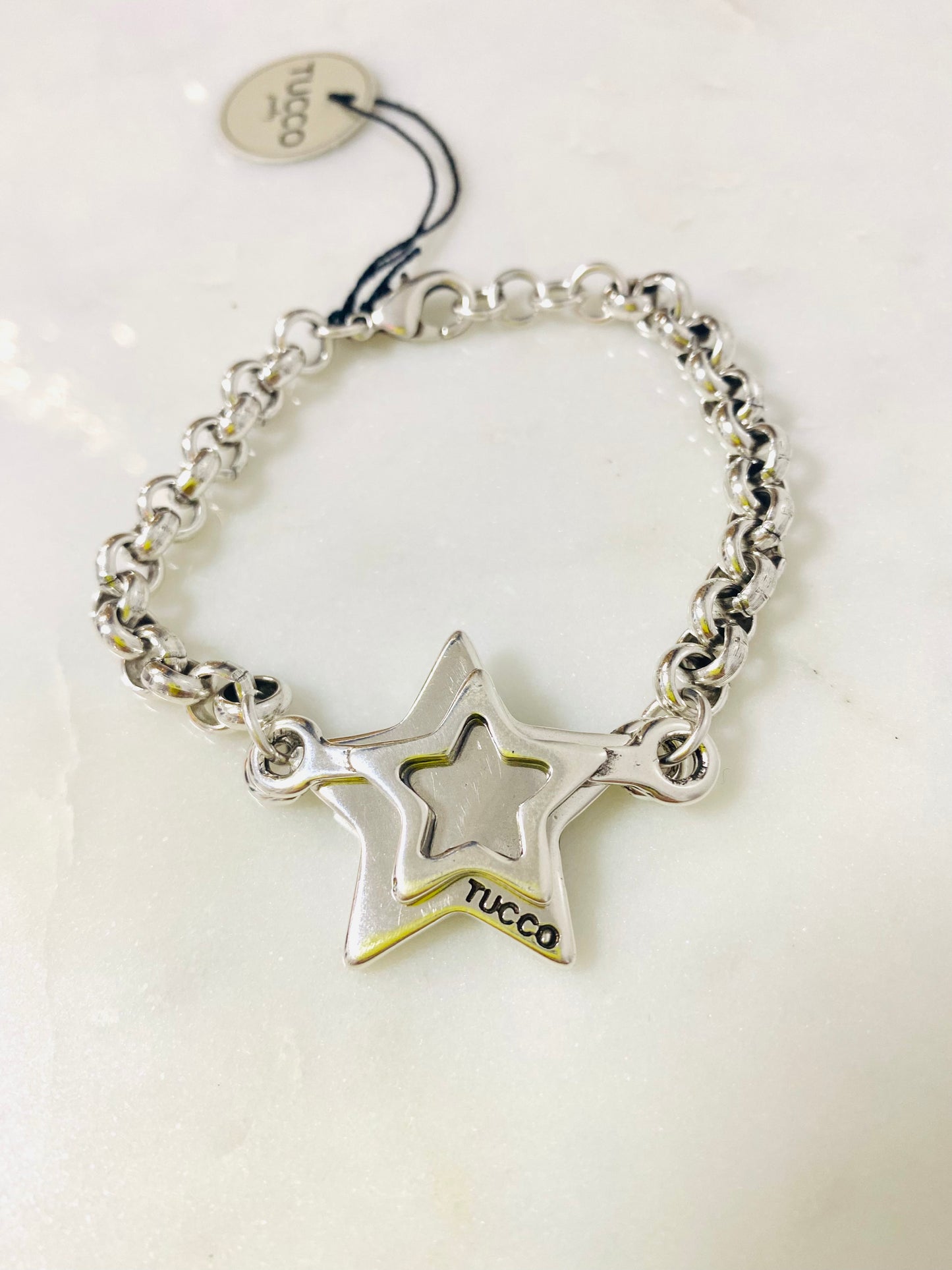 Double Star Silver Bracelet