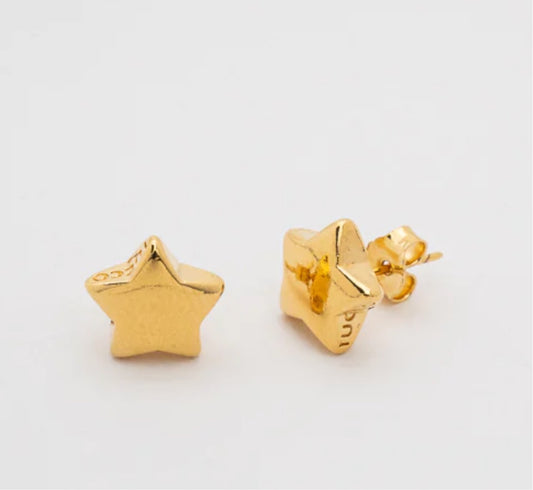 Gold Star Stud Earrings