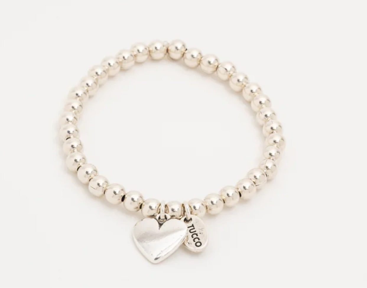 Silver Tucco  Mini Heart Bracelet