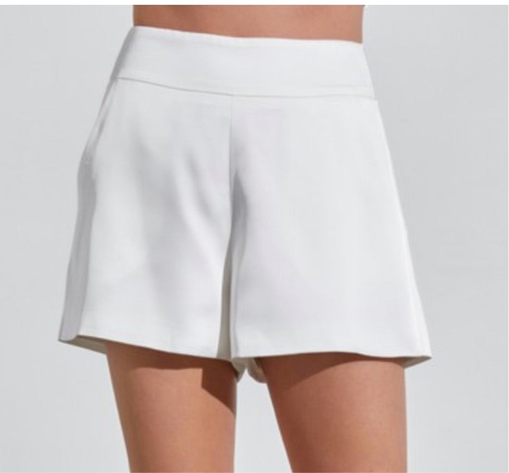 White satin Shorts