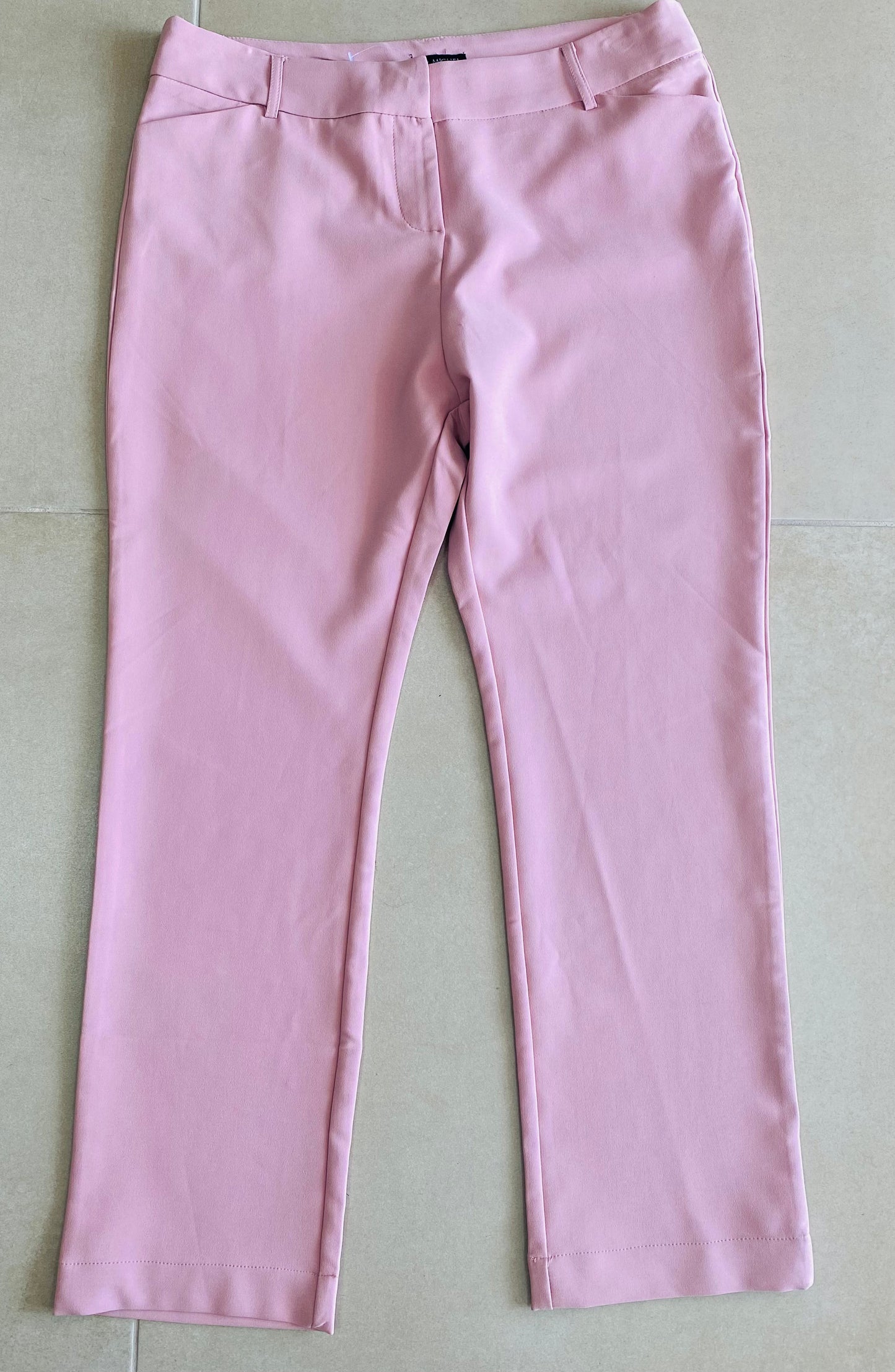 Dusty Pink Mid Rise Pants