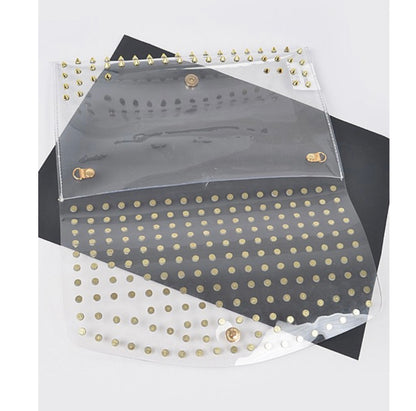 Clear Gold Spikes Clutch
