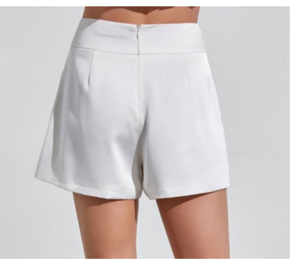 White satin Shorts