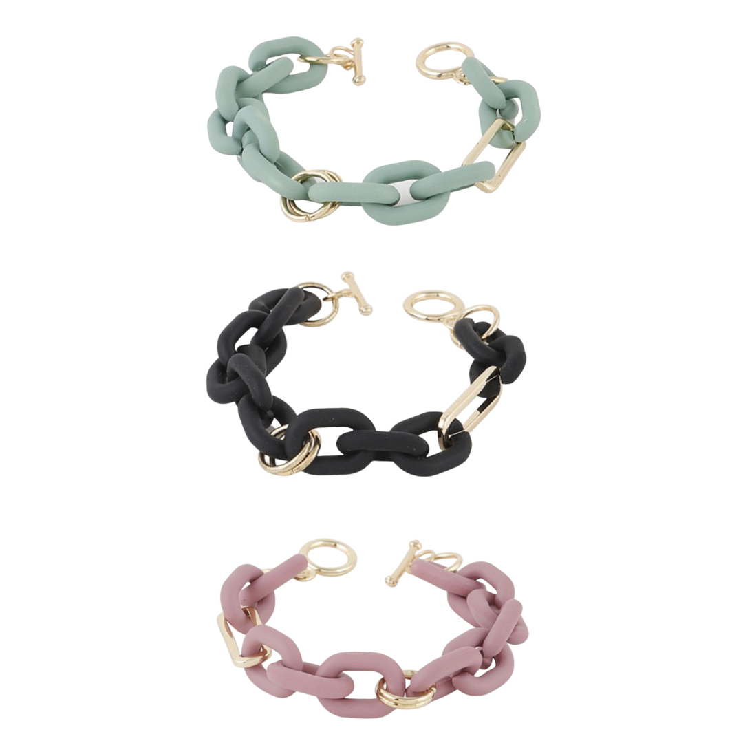 Fashion Chainlink plastic bracelet